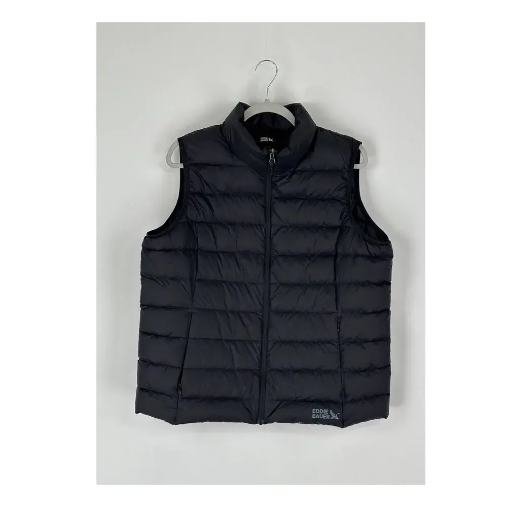 Eddie Bauer Womens CirrusLite Down Vest Puffer Zip Up Black Size XL New